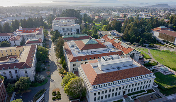 aerial view of college campus