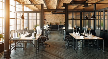 Industrial brick office